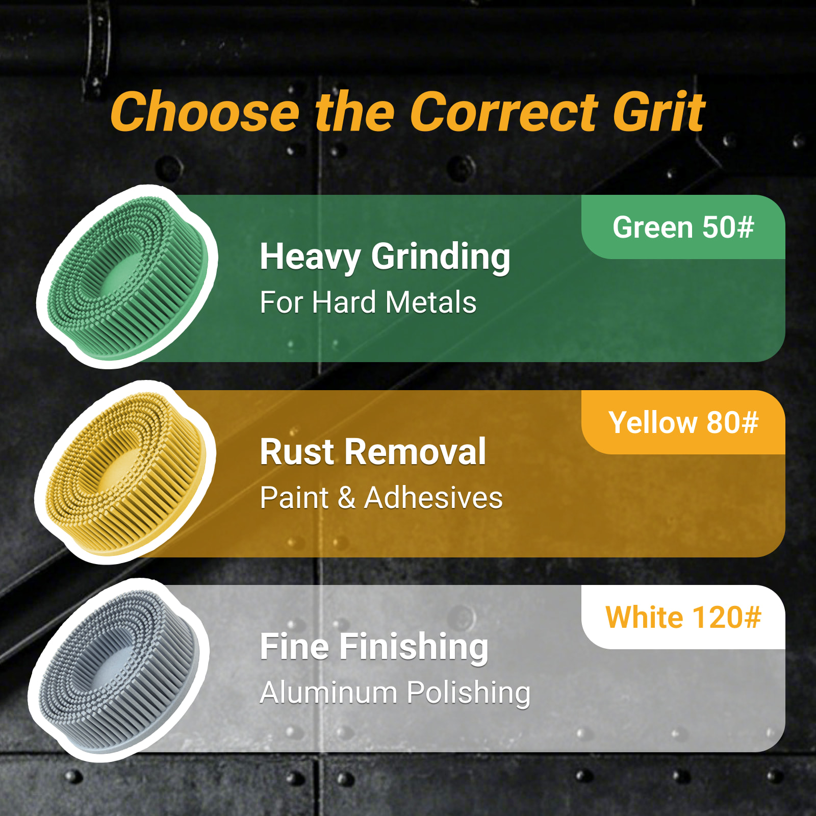 Bristle Disc Use for Cleaning General Maintenance and Repair in Any Maintenance Facility