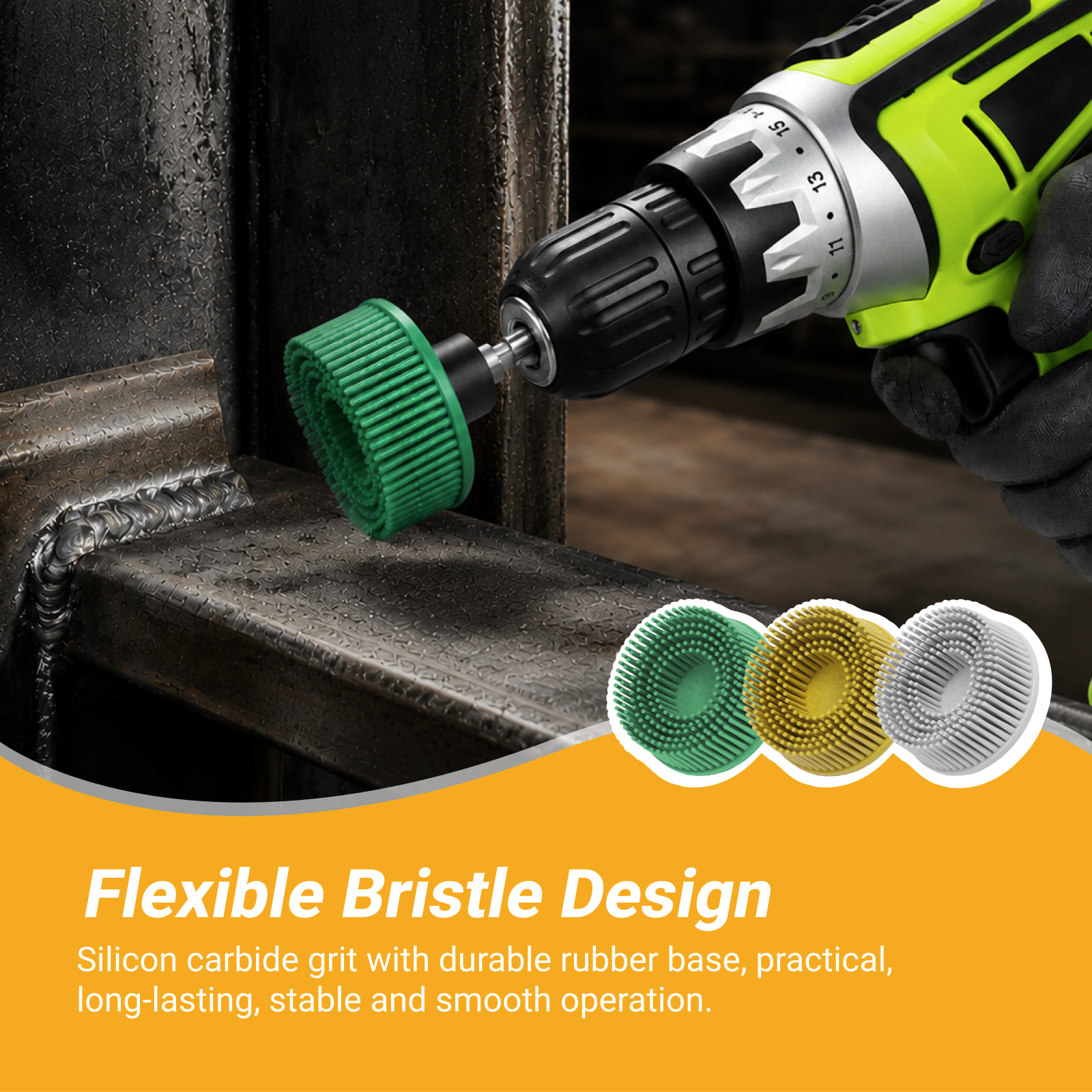 Bristle Disc Use for Cleaning General Maintenance and Repair in Any Maintenance Facility